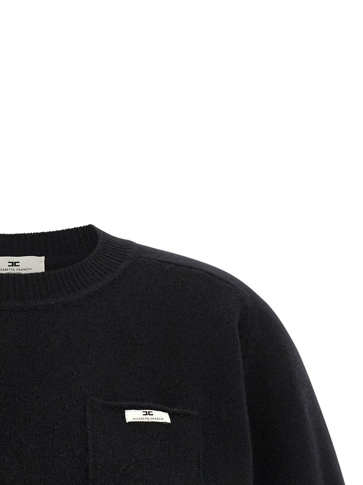 Elisabetta Franchi Wool And Cashmere Top Tops - Black | e2d36cd7c08d36ed131153e79e5d4c8a30f756fa