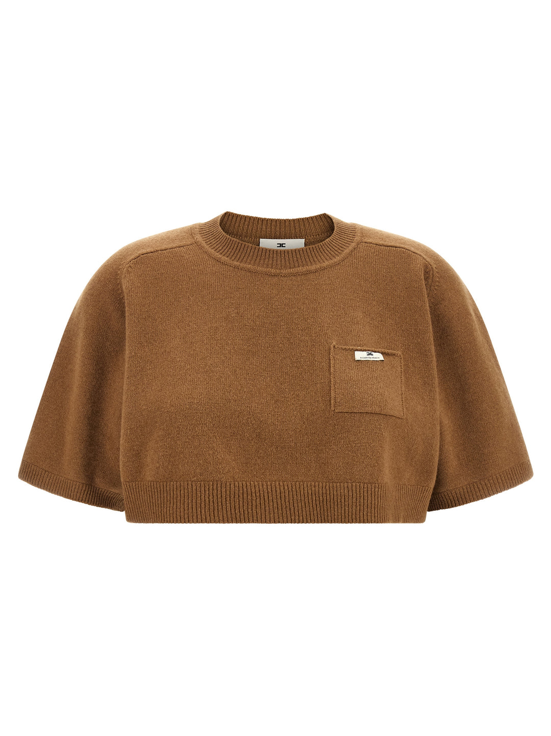 Elisabetta Franchi Wool And Cashmere Top Tops - Brown | 7846784b6426940d11809f4ef7b6d98a8eb6861a