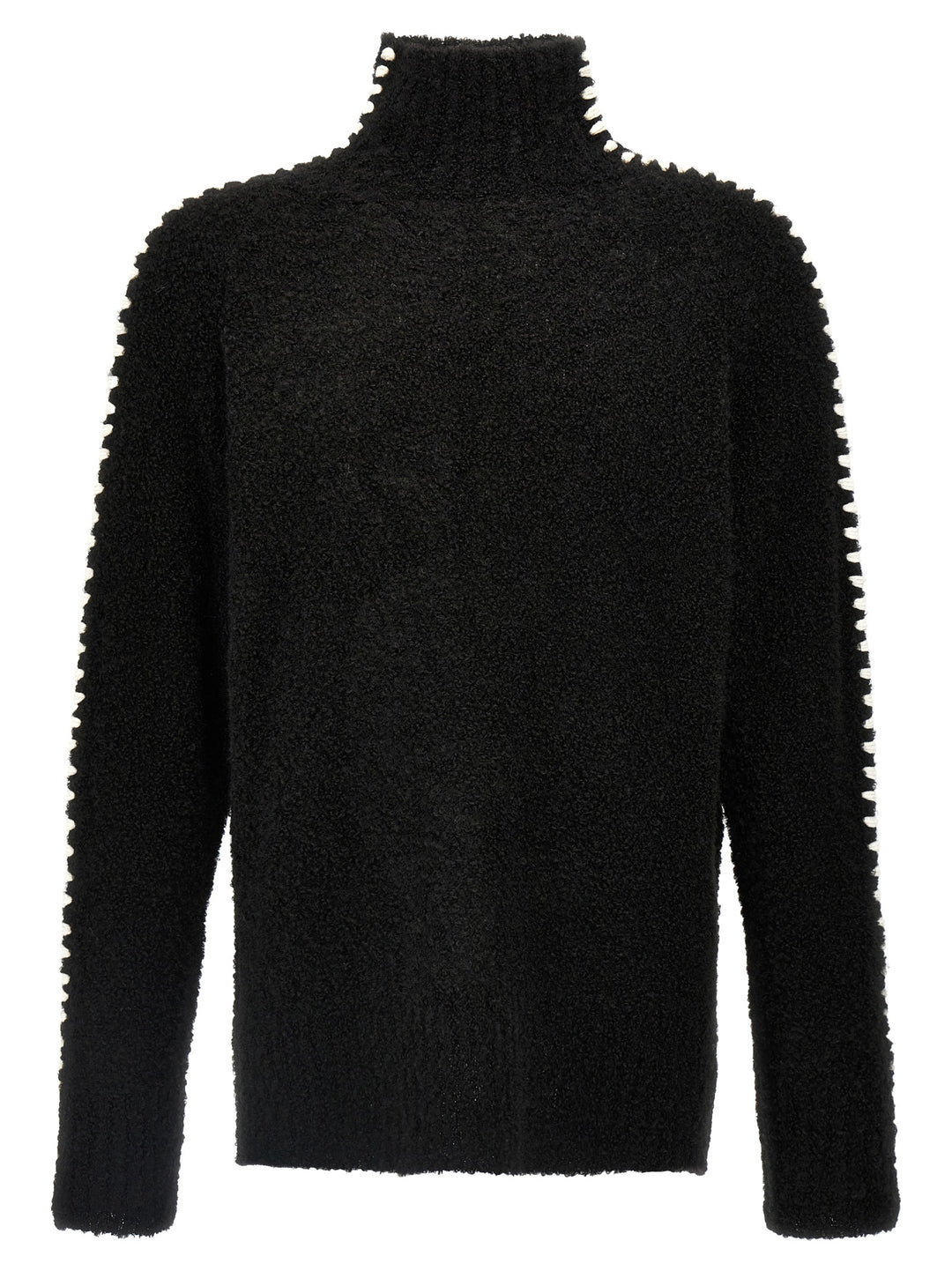 Plain Stitching Sweater Sweater, Cardigans White/Black