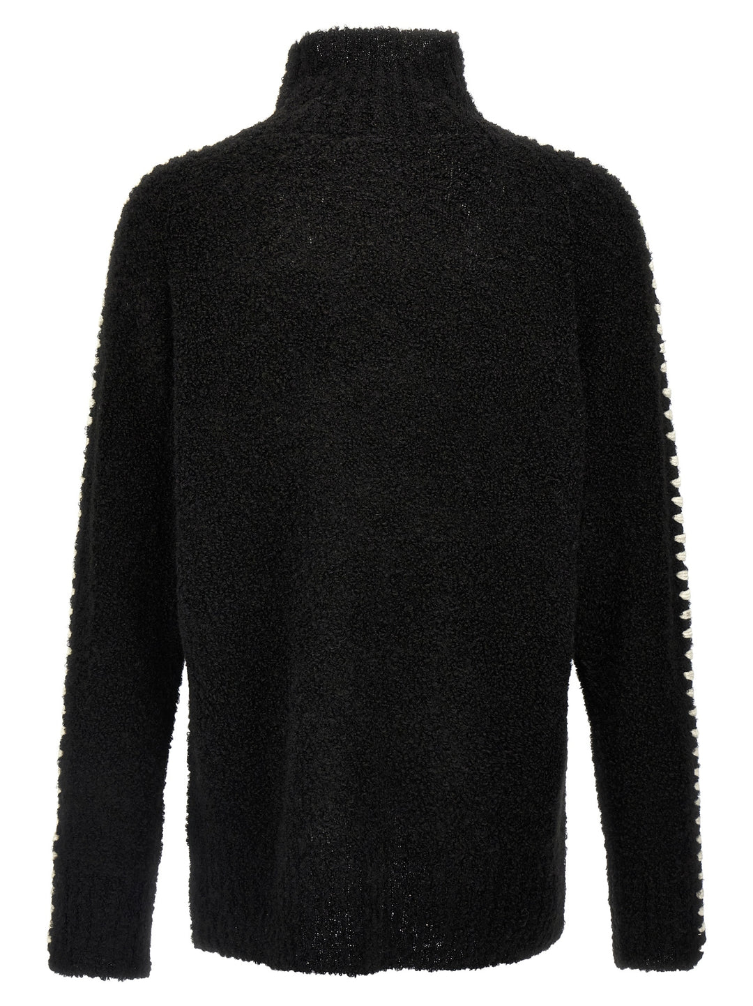 Plain Stitching Sweater Sweater, Cardigans White/Black