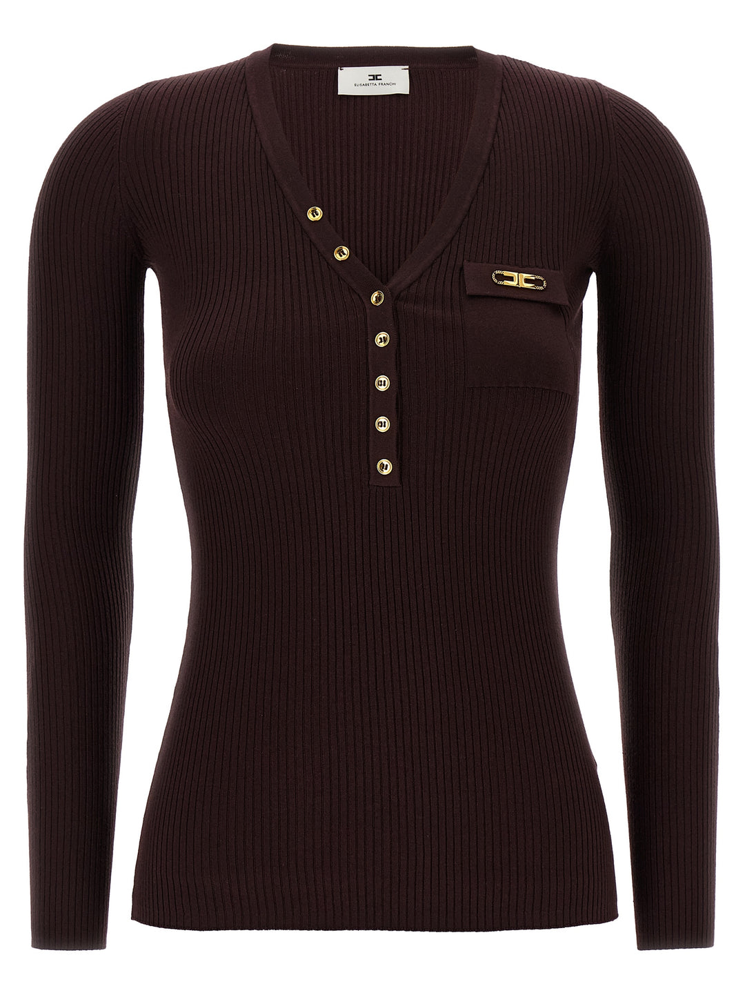 Elisabetta Franchi Tricot Sweater Sweaters and Cardigans - Bordeaux | 0175f70ae6a83d66e83b241cf08bbcf6ad5a5abc