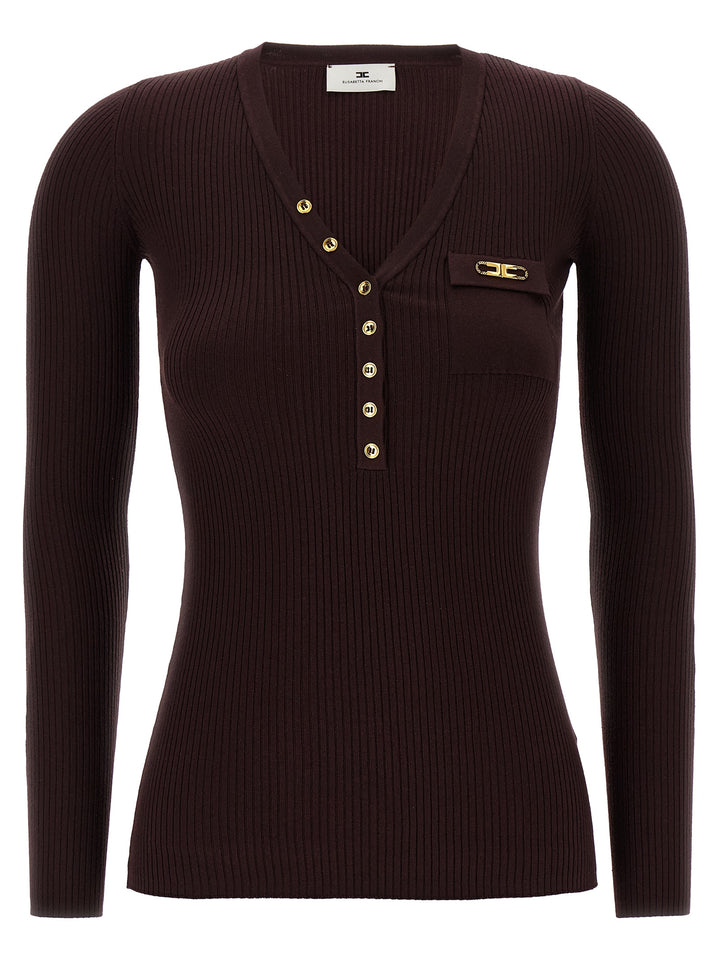 Elisabetta Franchi Tricot Sweater Sweaters and Cardigans - Bordeaux | 0175f70ae6a83d66e83b241cf08bbcf6ad5a5abc