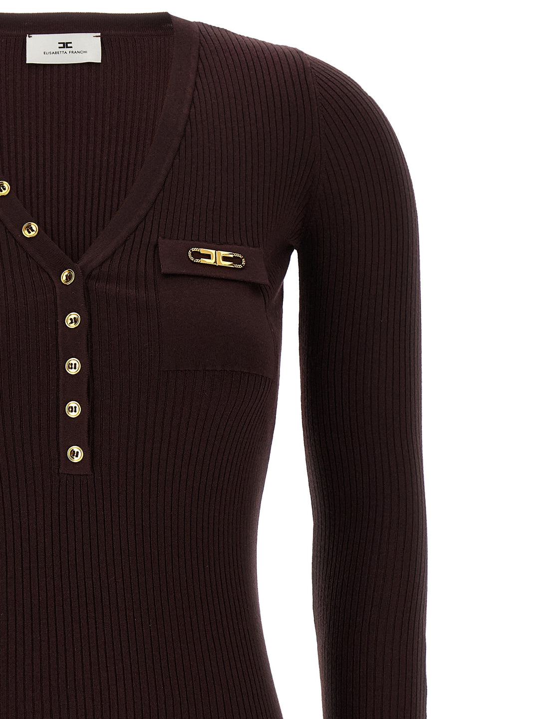 Elisabetta Franchi Tricot Sweater Sweaters and Cardigans - Bordeaux | f2ad5ab1e1e93f59c27d5a5e92e024b056e6305f