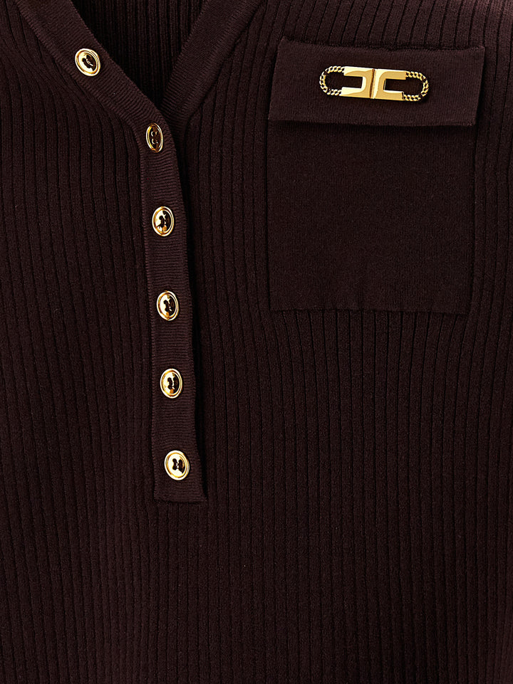 Elisabetta Franchi Tricot Sweater Sweaters and Cardigans - Bordeaux | 552f67c4a36ab4d5f53fecb1a10f468bc0104954