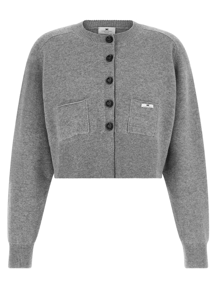 Elisabetta Franchi Cardigan Tricot Sweaters and Cardigans - Gray | 3e7a58570fb22b645f977fa520c3e00402321bf8