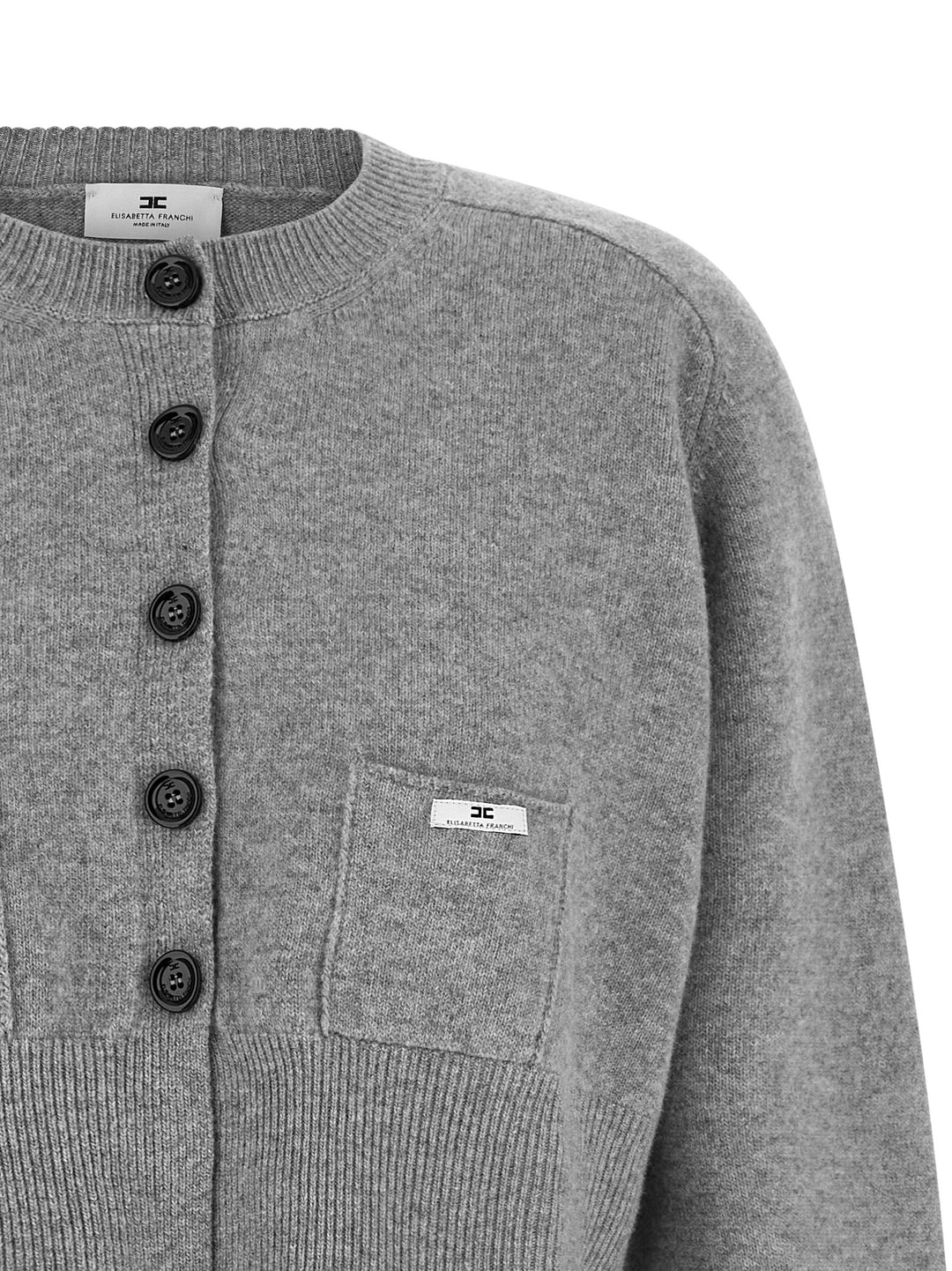 Elisabetta Franchi Cardigan Tricot Sweaters and Cardigans - Gray | 89b772acadbed99f78339aaf756691a73d0ff551