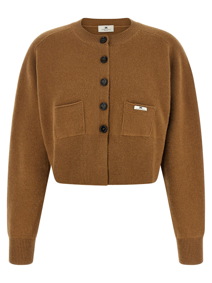 Elisabetta Franchi Cardigan Tricot Sweaters and Cardigans - Brown | ef878a67099f9caccce862bf22d4a9e9a4b04fae