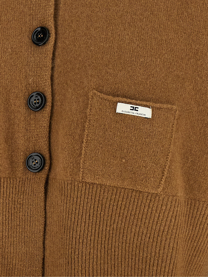 Elisabetta Franchi Cardigan Tricot Sweaters and Cardigans - Brown | 1a4b722763caab145ed351376be739a0df639530