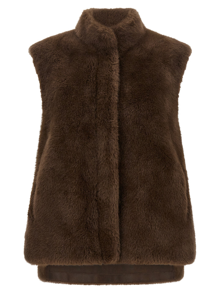 Lou Andrea Eco-Fur Vest Gilet - Brown | e2a4911d129a3b07ce8ba43eb9ef006324d5edb5