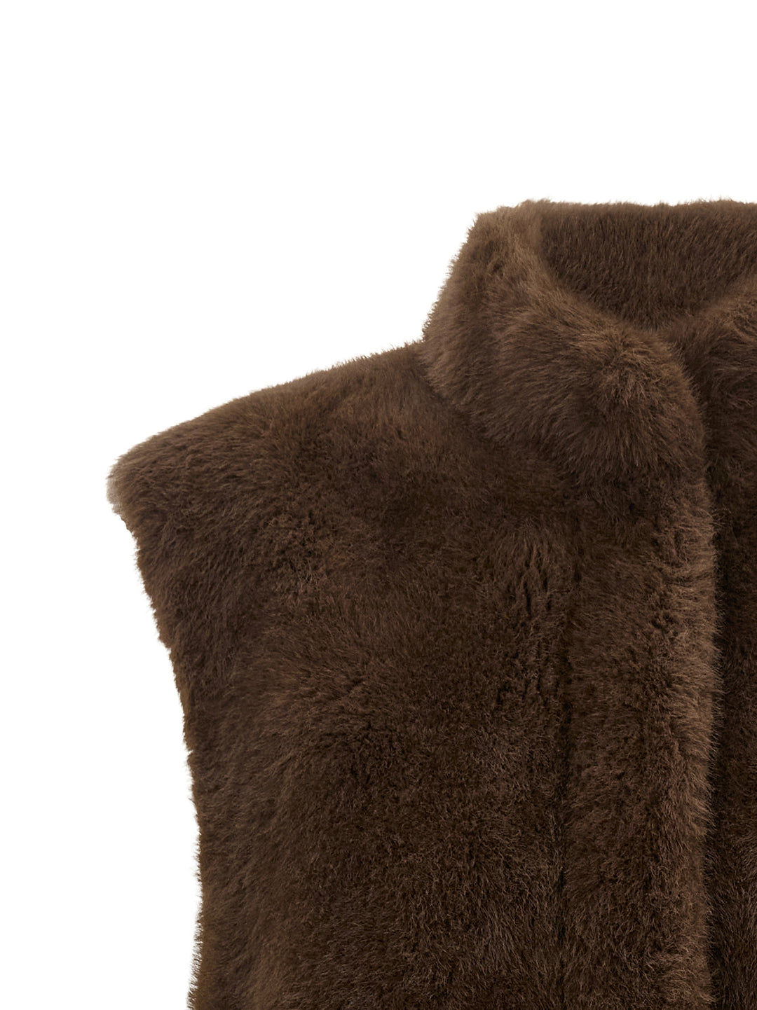 Lou Andrea Eco-Fur Vest Gilet - Brown | 85c3941e1ded72a7c0acc8f74c3abd319c5a41e0