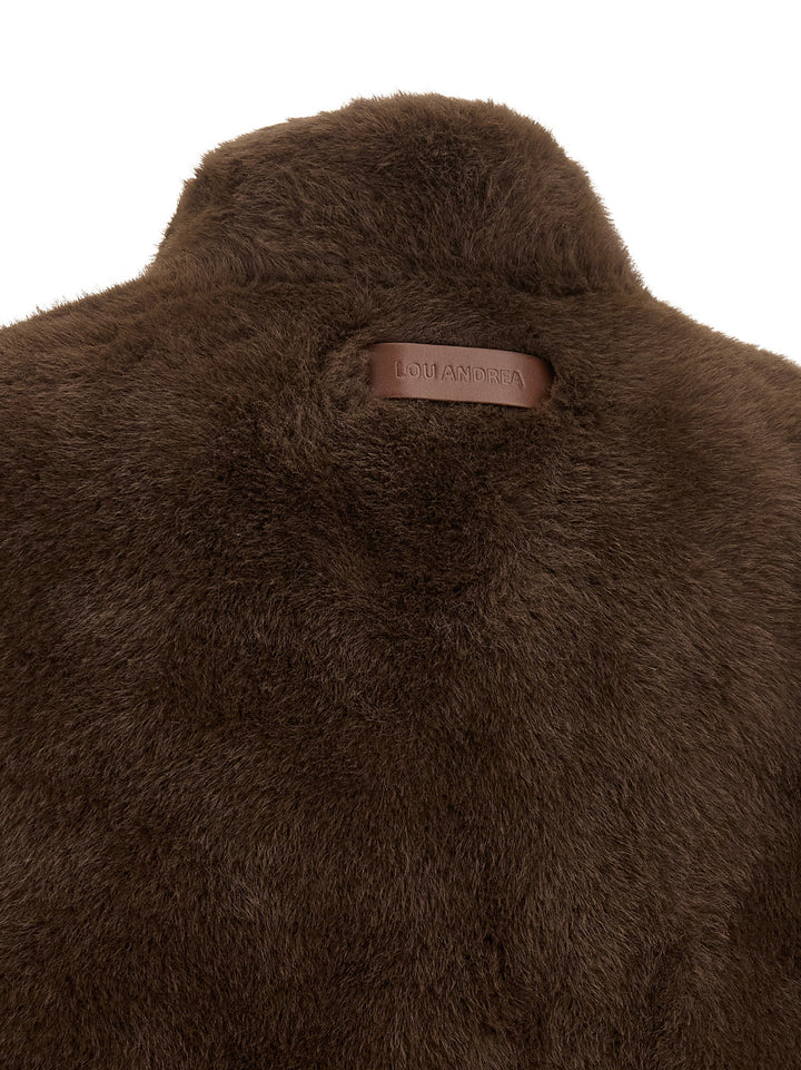 Lou Andrea Eco-Fur Vest Gilet - Brown | 9284e485d4963f8a0ea8c3f7bcf00a8d6140b74e