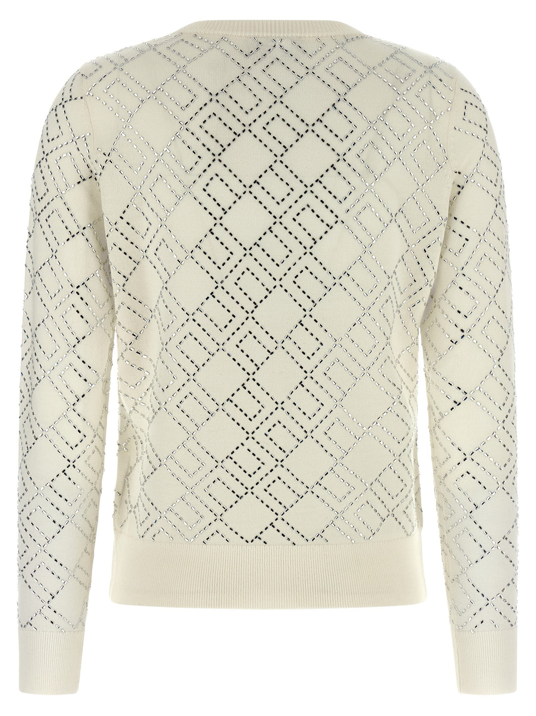 Elisabetta Franchi Crystal Cardigan Sweaters and Cardigans - White | 5a8c3ef9c2a4207d46aa66ad9671a589ec67a748
