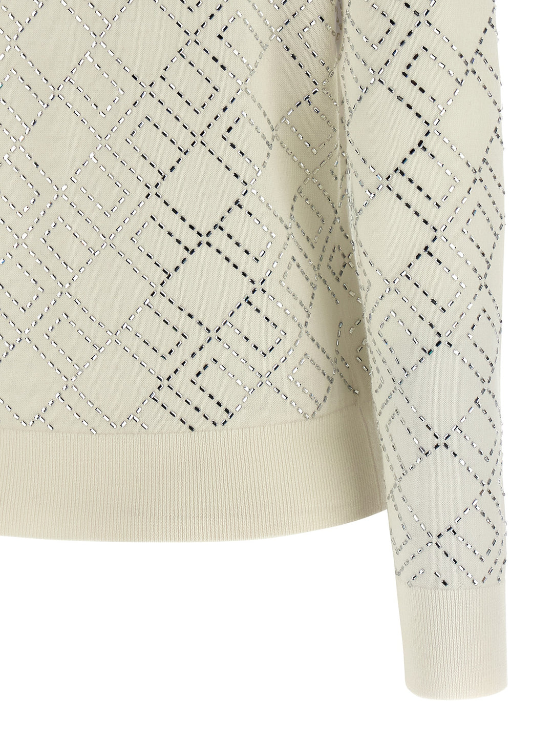 Elisabetta Franchi Crystal Cardigan Sweaters and Cardigans - White | f7eb5ebf7c443b765a4db608a532039b3239a892