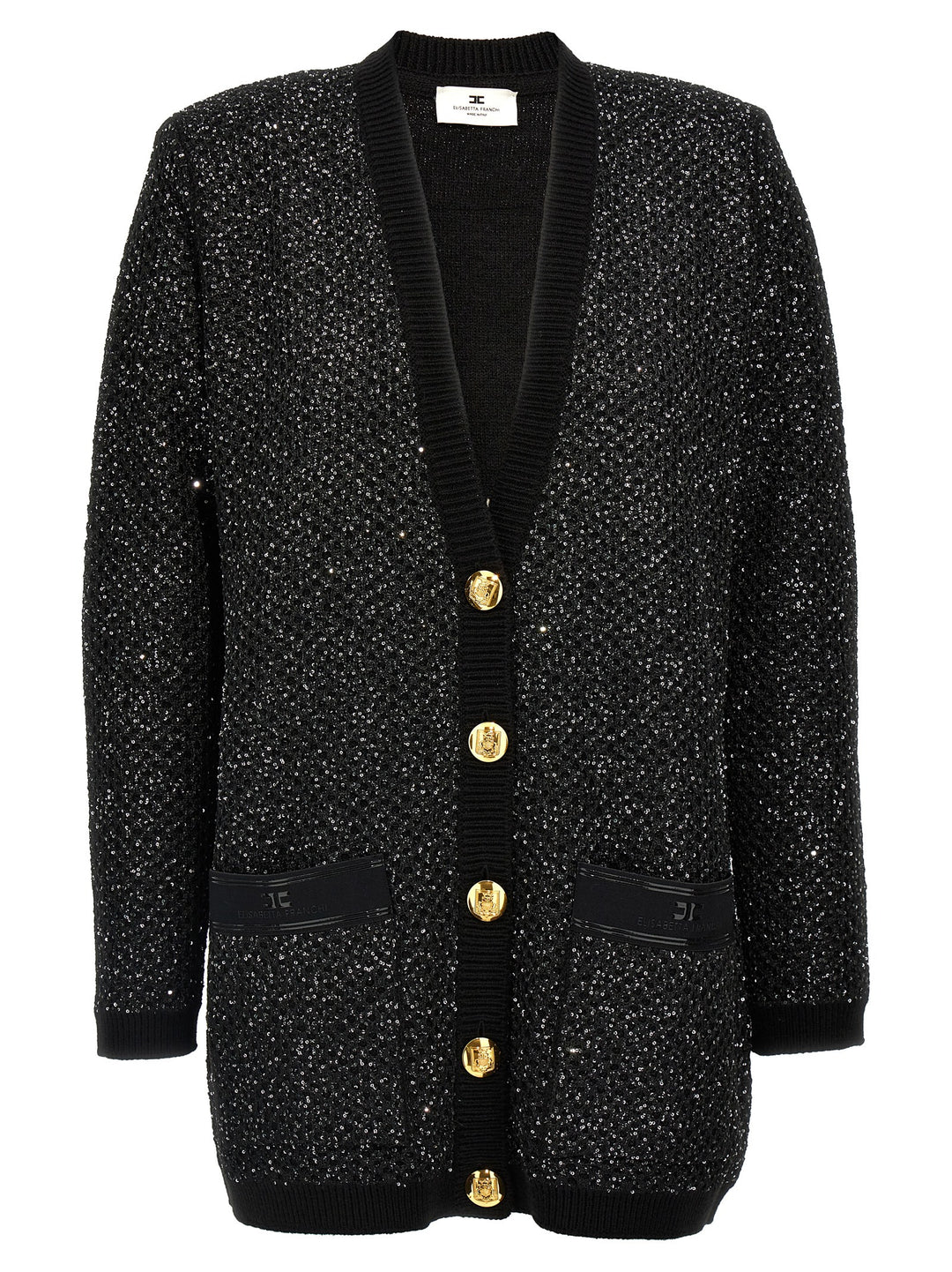 Sequin Cardigan Sweater, Cardigans Black