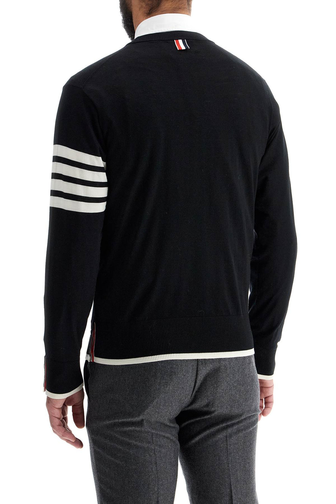 4 Bar Wool Jersey Pullover Sweater