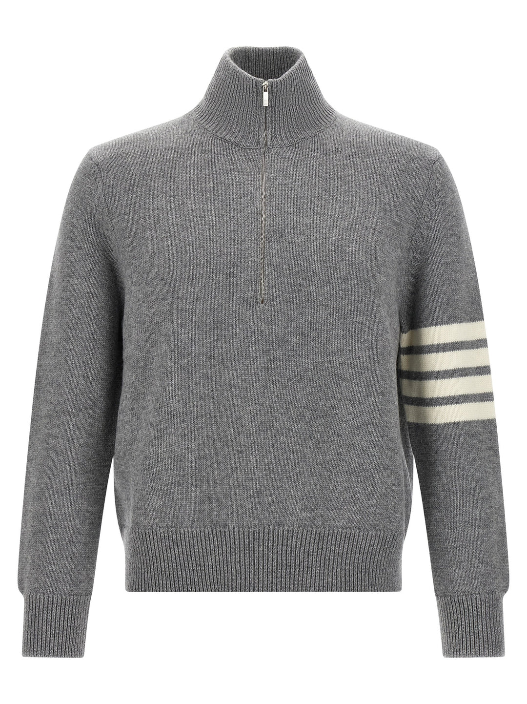 Thom Browne 4bar Half Zip Sweater Sweaters and Cardigans - Gray | 69a2a26be71bf36328b6351c71ab12b8b531967e