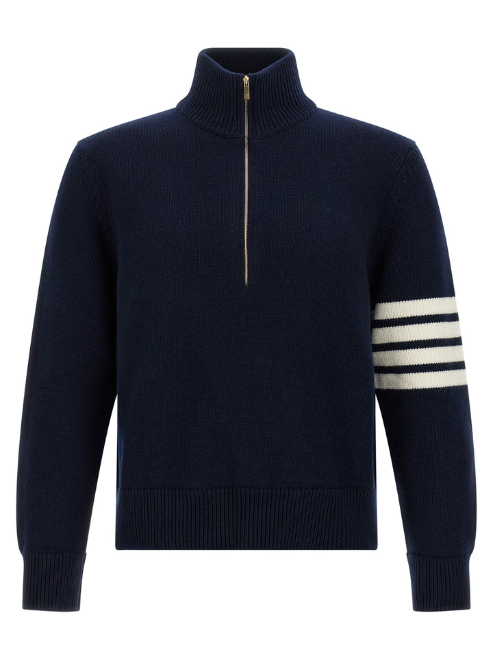 Thom Browne 4bar Half Zip Sweater Sweaters and Cardigans - Blue | 506d9ec070f5a6878a94e0d8be000154d8866401