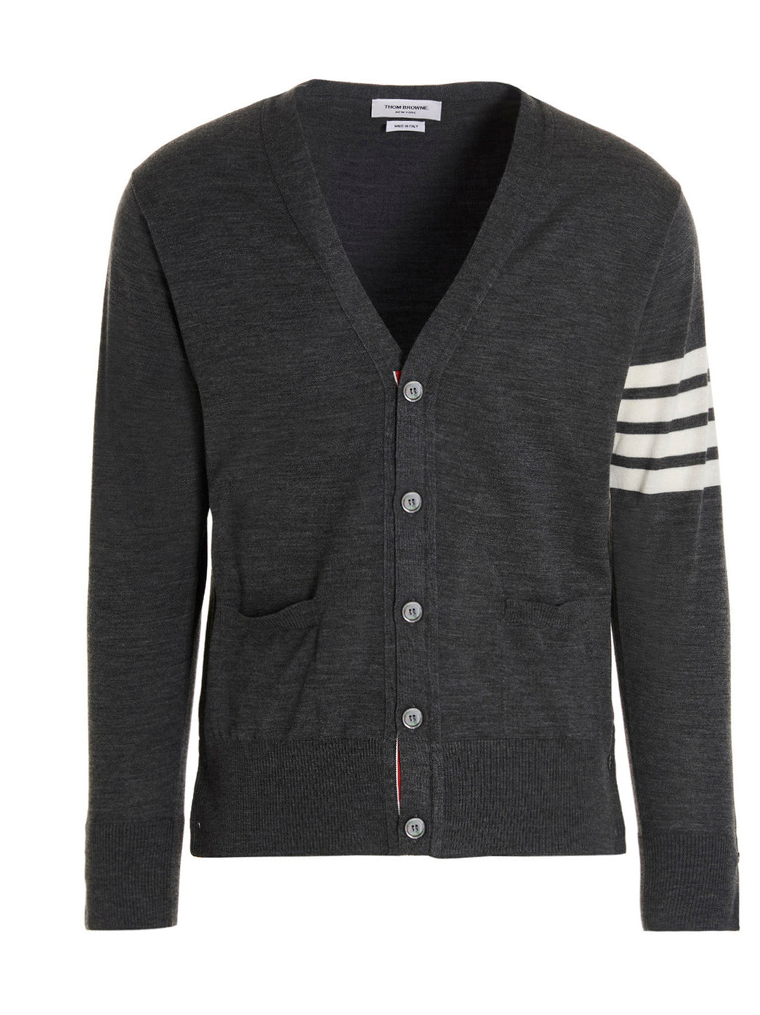 Thom Browne Merino Wool Cardigan Sweaters and Cardigans - Gray | 2ea5dba717d69c83cebee09d5982f143d841badf