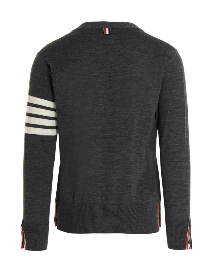 Thom Browne Merino Wool Cardigan Sweaters and Cardigans - Gray | 34842fed47de50a71e7729cb288b34f4ecdc554b