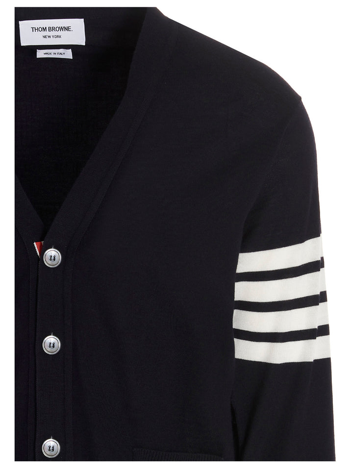 Thom Browne Merino Wool Cardigan Sweaters and Cardigans - Blue | 7e7656032353cb0286c5acd603aa97d5f3f01d99