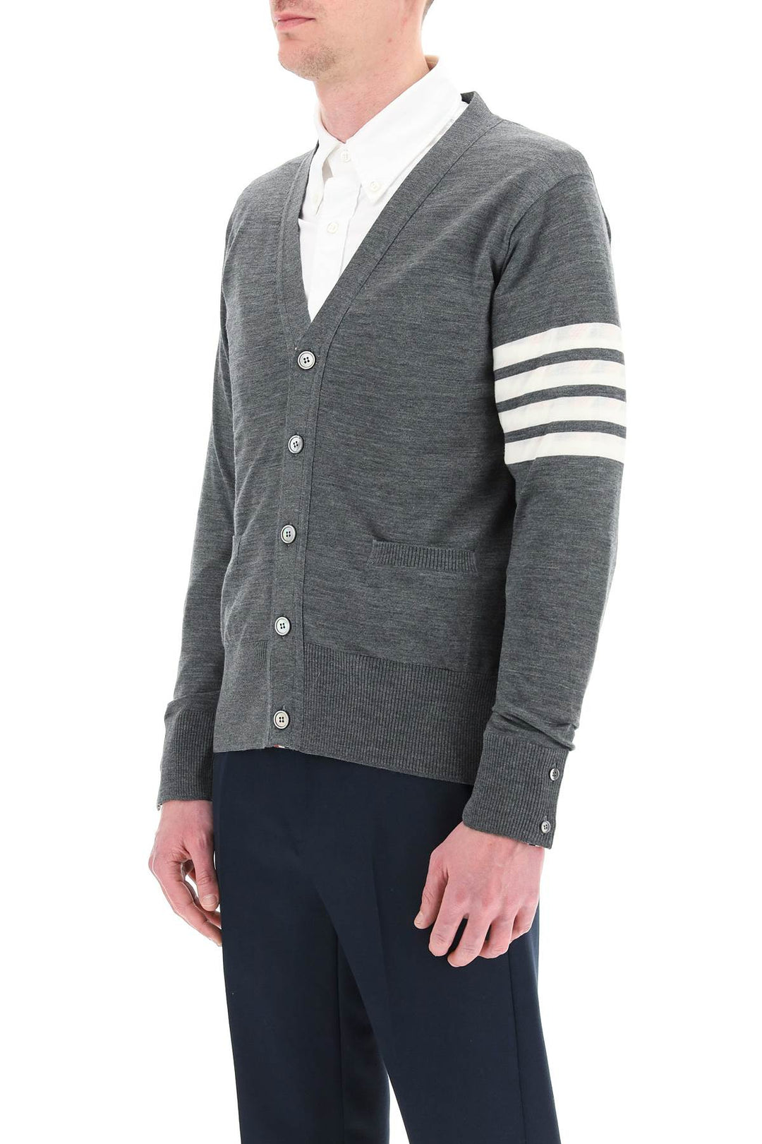 Merino Wool 4 Bar Cardigan