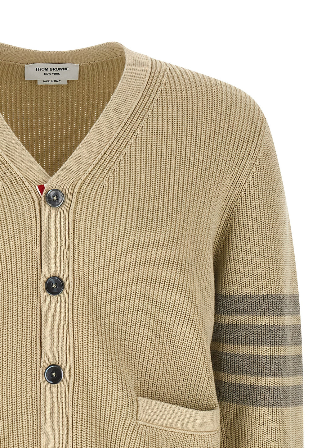 Thom Browne Garment Dye Sweaters and Cardigans - Beige | e7ca369133f4349b608d90dbef4fef445a276b07