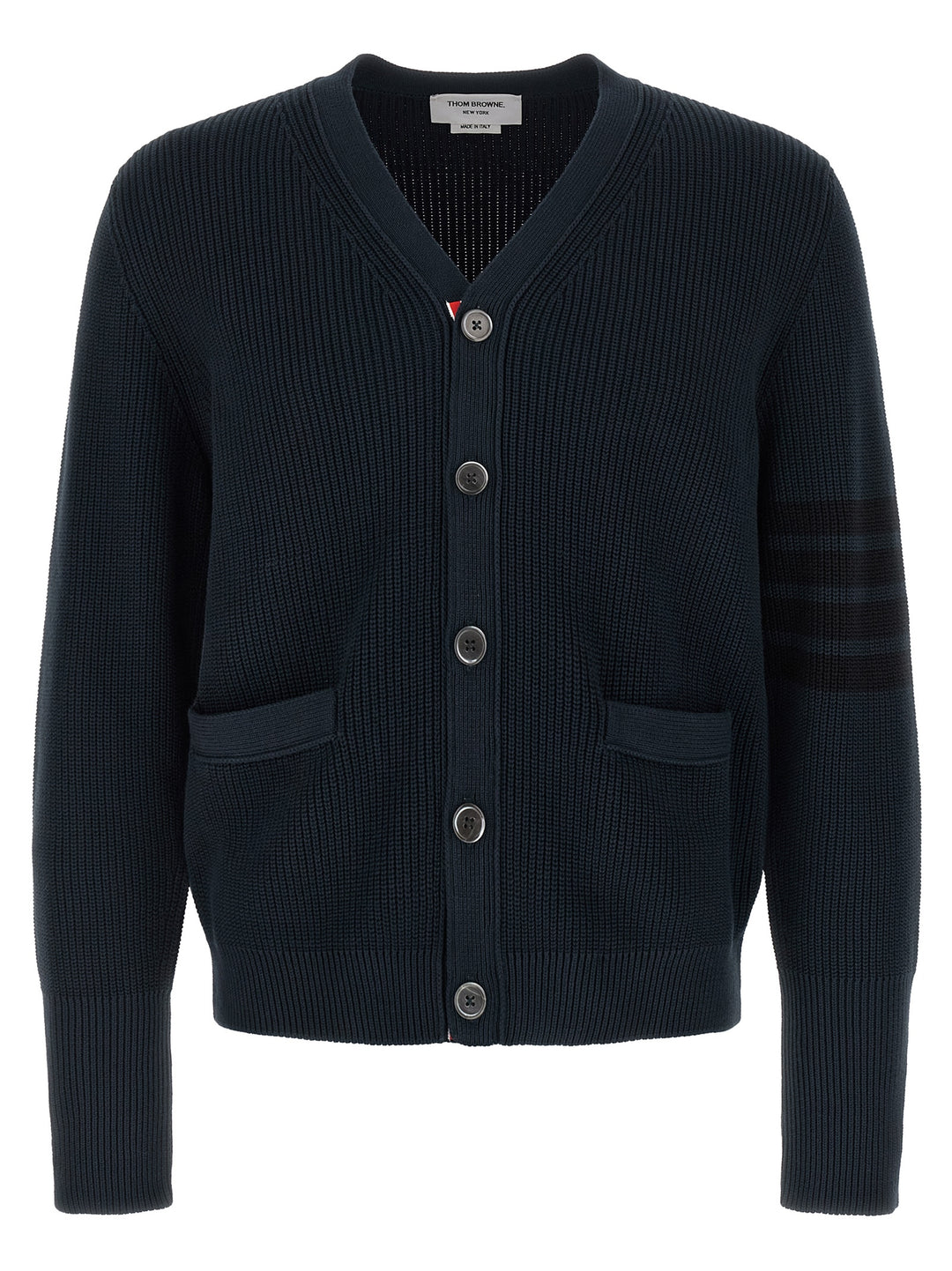 Thom Browne Garment Dye Sweaters and Cardigans - Blue | 931c445ce29c796f3152b0825dfab04288852f5e