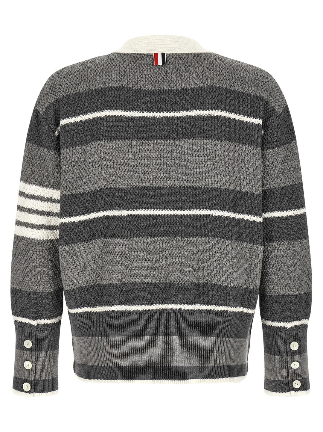 Thom Browne Striped Cardigan Sweaters and Cardigans - Gray | f7ed029fe9899e230a4b90cbf9753b90612810cc