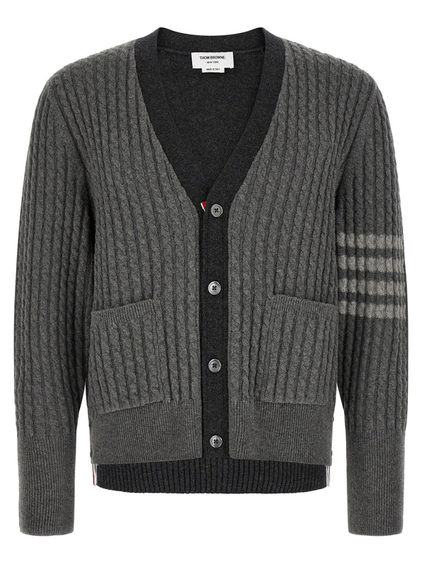2-In-1 Trompe L'œIl Cardigan Sweaters And Cardigans Gray