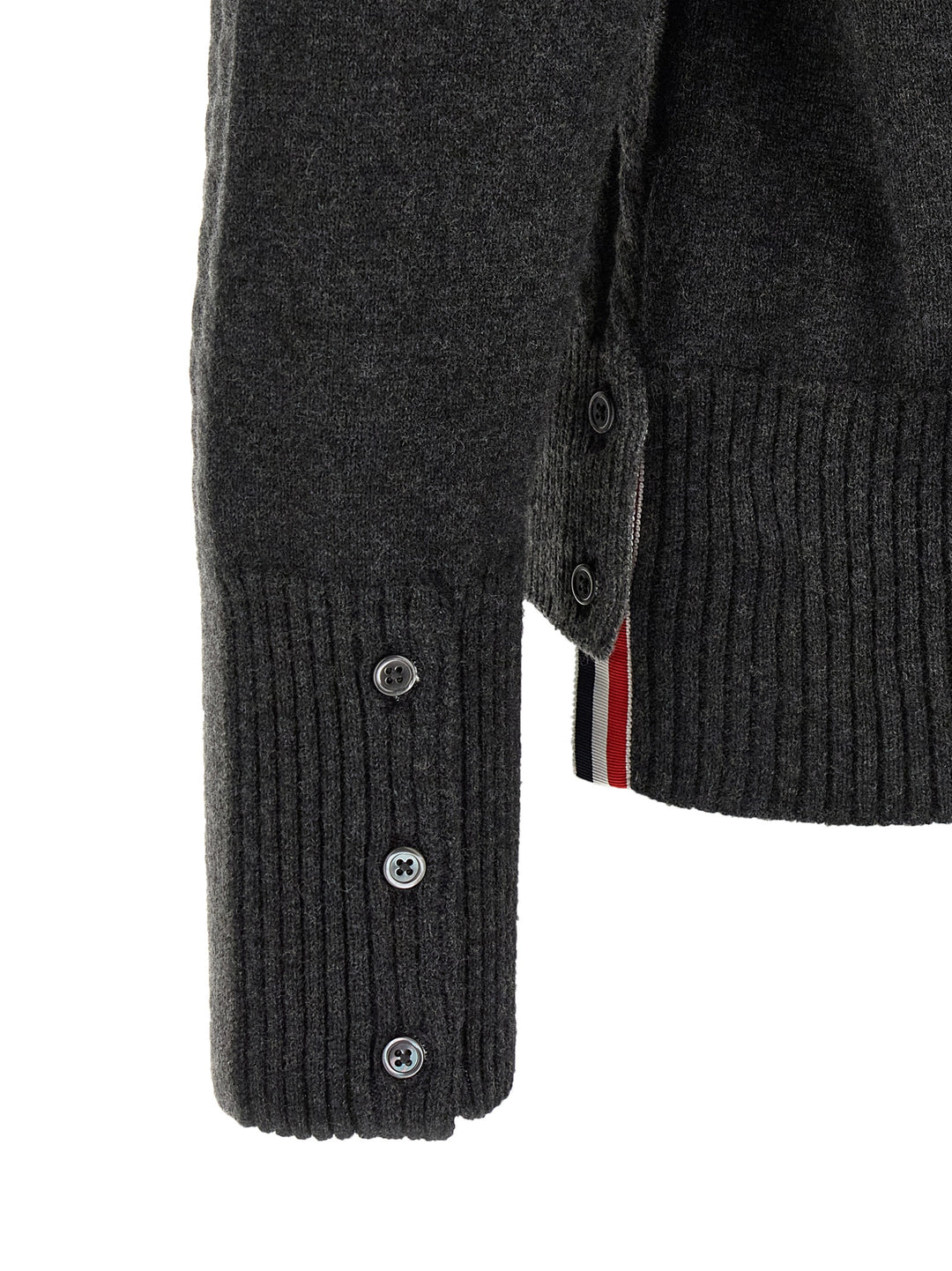 Thom Browne 2-In-1 Trompe L'œil Cardigan Sweaters and Cardigans - Gray | 5a954785e8e701ff43d9d6cb70db25878bf88b27
