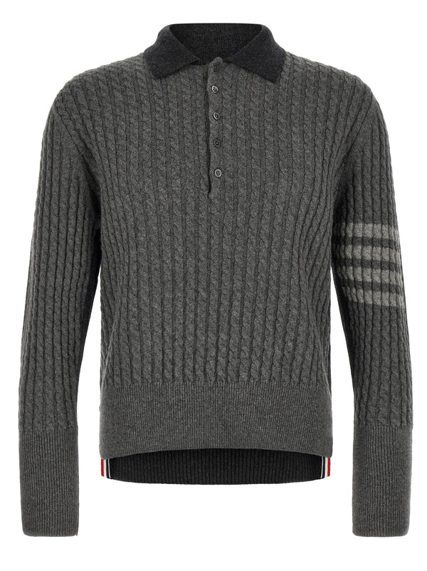 2-In-1 Trompe L'Oeil Shirt Polo Gray