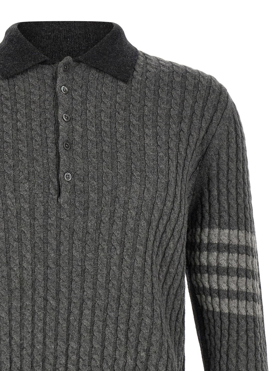 Thom Browne 2-In-1 Trompe L'oeil  Shirt Polo - Gray | 6ed66178af61d36b2837aa012dd5d462e2317a94