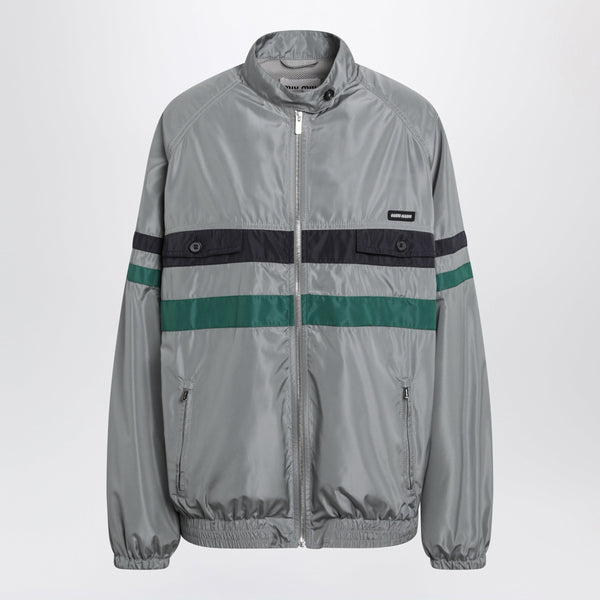 Tech Silk Blouson In Lead Grey