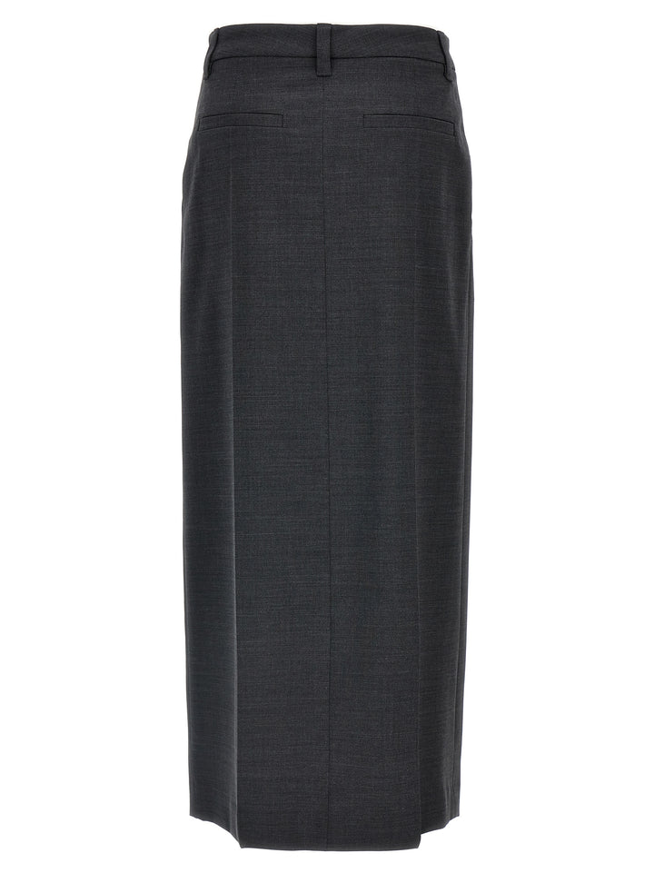 Skirt With Front Pleats Skirts Gray