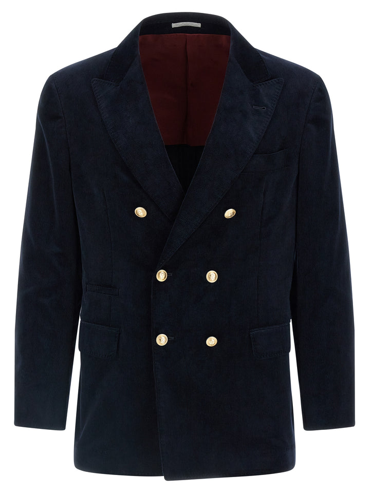 Brunello Cucinelli Corduroy Blazer - Blue | 2d2f854645f92da5f5943f7e1dc965642ff9afad