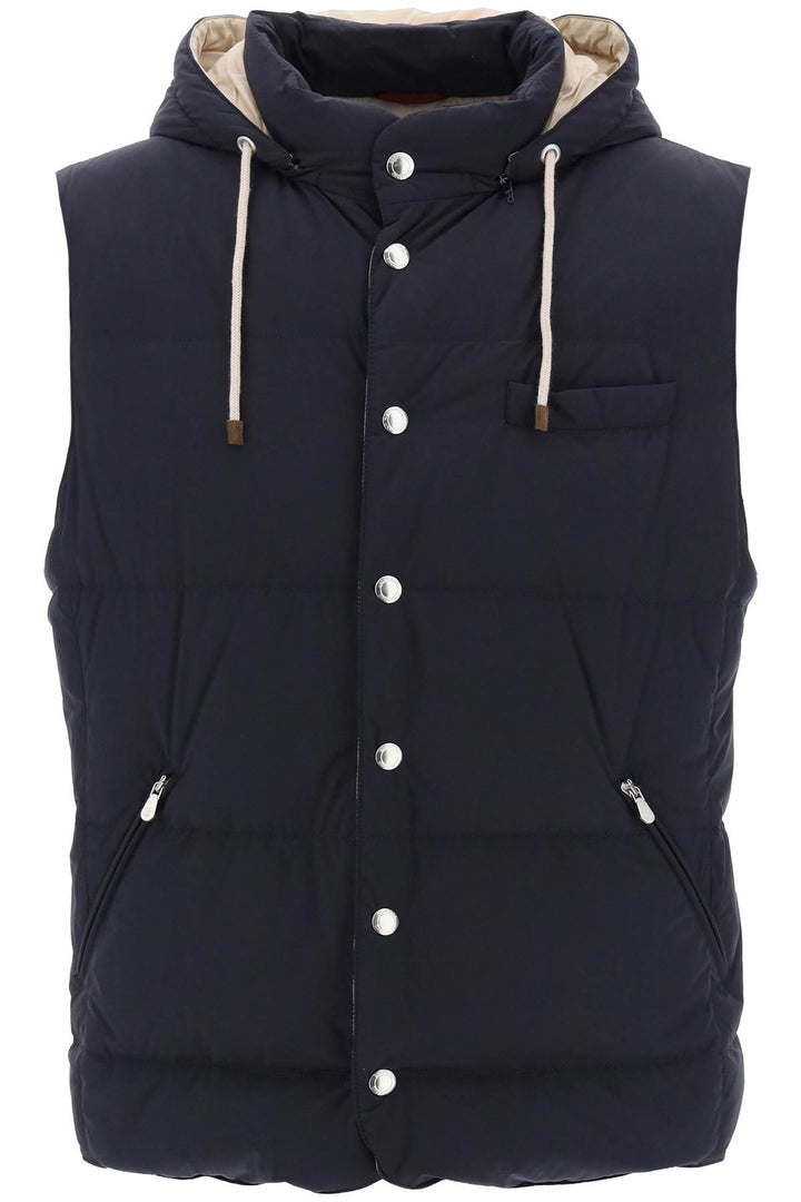 Puffer Vest With Detachable Hood