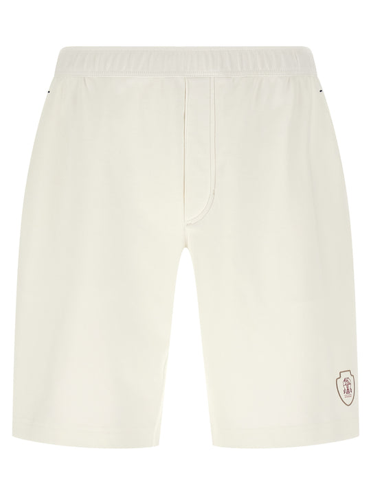 Interlock Cotton Bermuda Shorts Bermuda And Short White