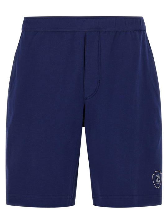 Interlock Cotton Bermuda Shorts Bermuda And Short Blue