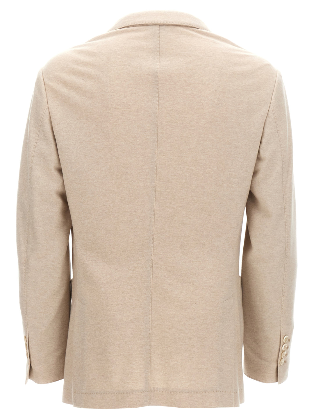 Single-Breasted Cashmere Blazer Beige