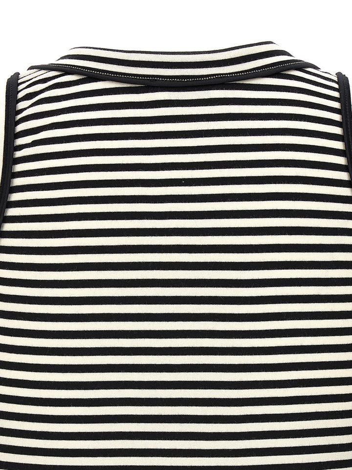 Striped Tank Top Tops White/Black