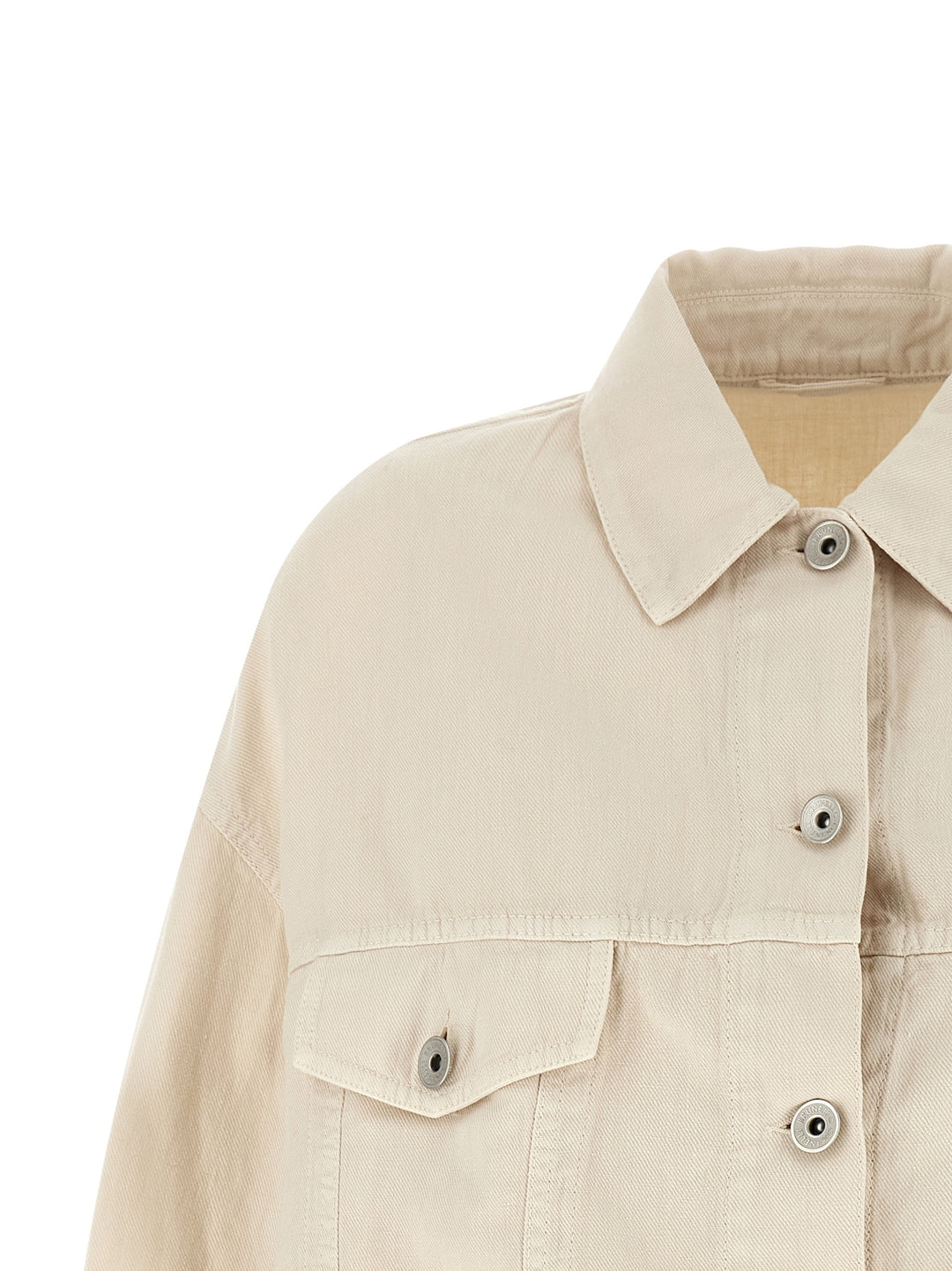 Brunello Cucinelli Linen Cotton Jacket Puffer Jackets - Beige | 170d1045d47259e569af2e6cb523e095a051ff84