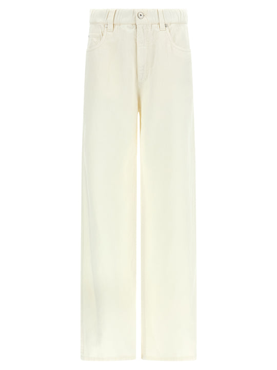 Cotton Trousers Pants Beige