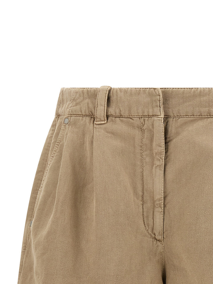 Brunello Cucinelli Baggy Bermuda and Short - Beige | 58f2bfd7dee404d7256203fdf2f964a6c551a6ff