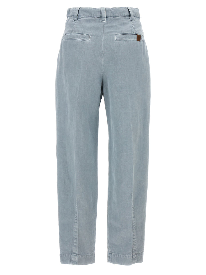 Garment-Dyed Jeans Light Blue