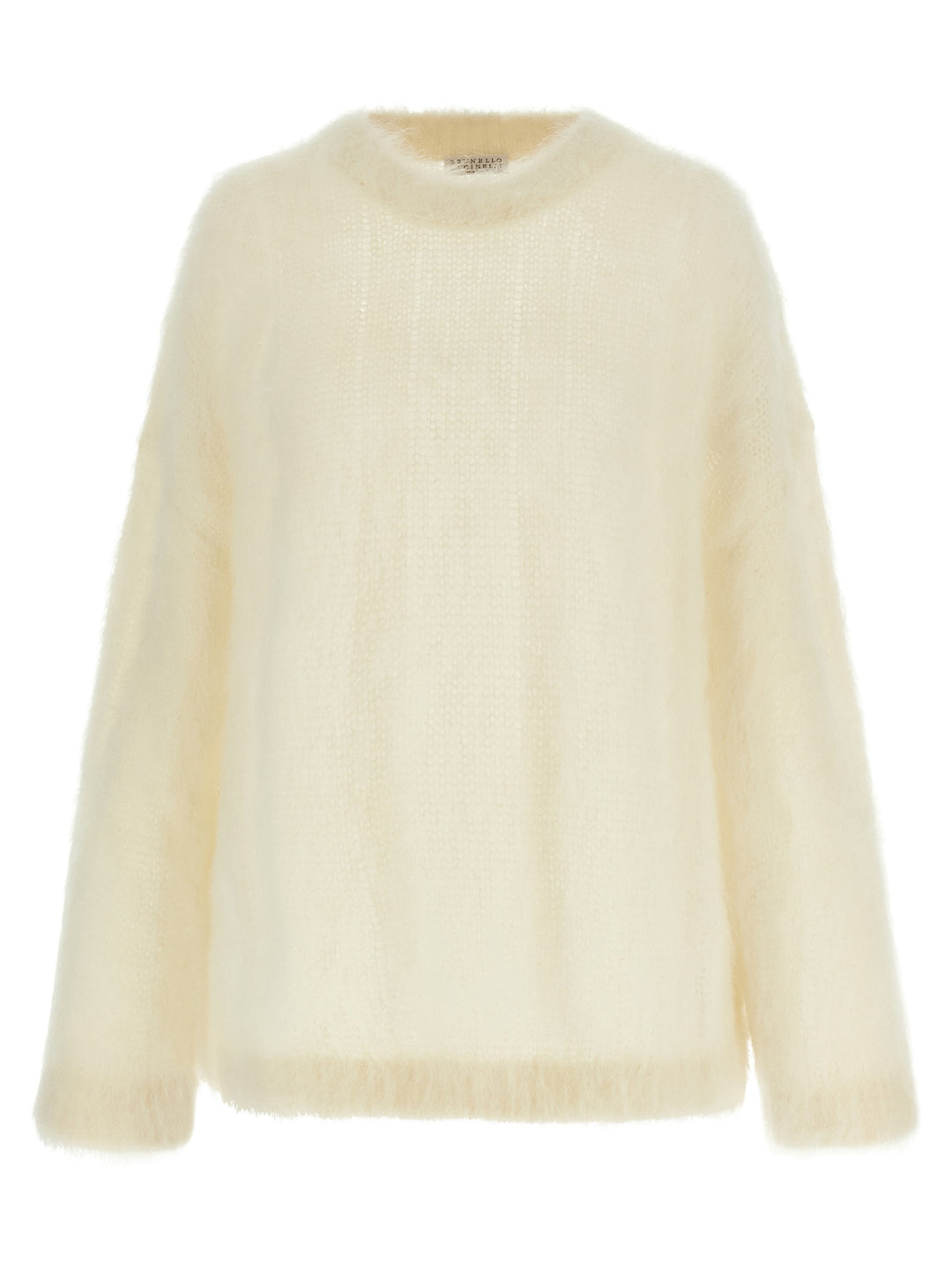 Brunello Cucinelli Mohair Silk Sweater Sweaters and Cardigans - White | 1b5497c302b941c3d77315becb0f811070016b37