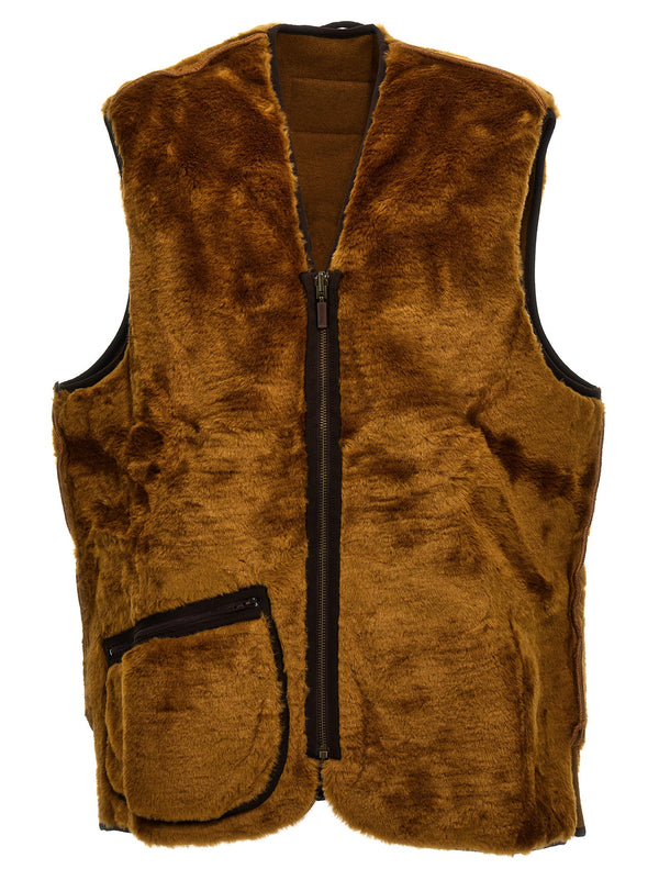 Reversible Vest Gilet Brown