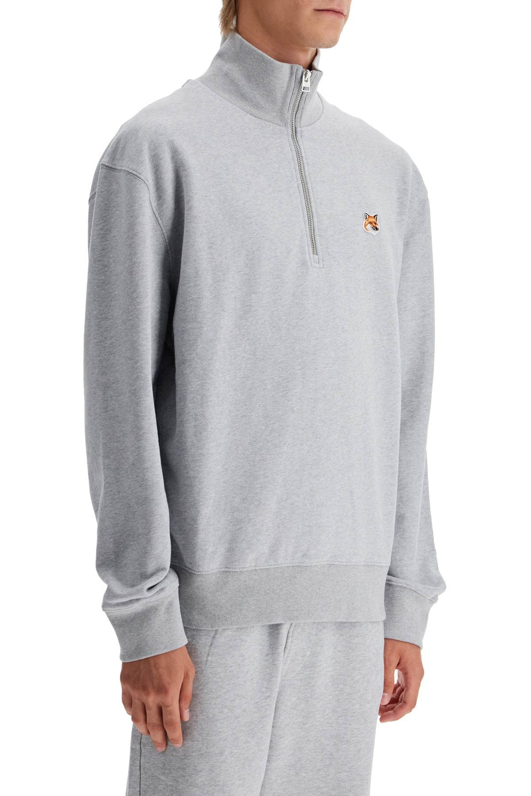 'Half Zip Sweatshirt With Fox Head