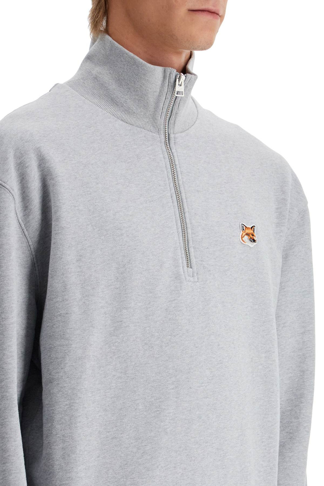 'Half Zip Sweatshirt With Fox Head