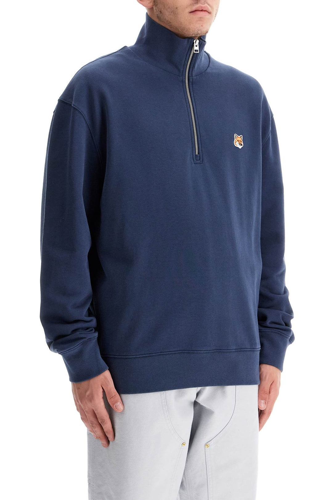 'Half Zip Sweatshirt With Fox Head