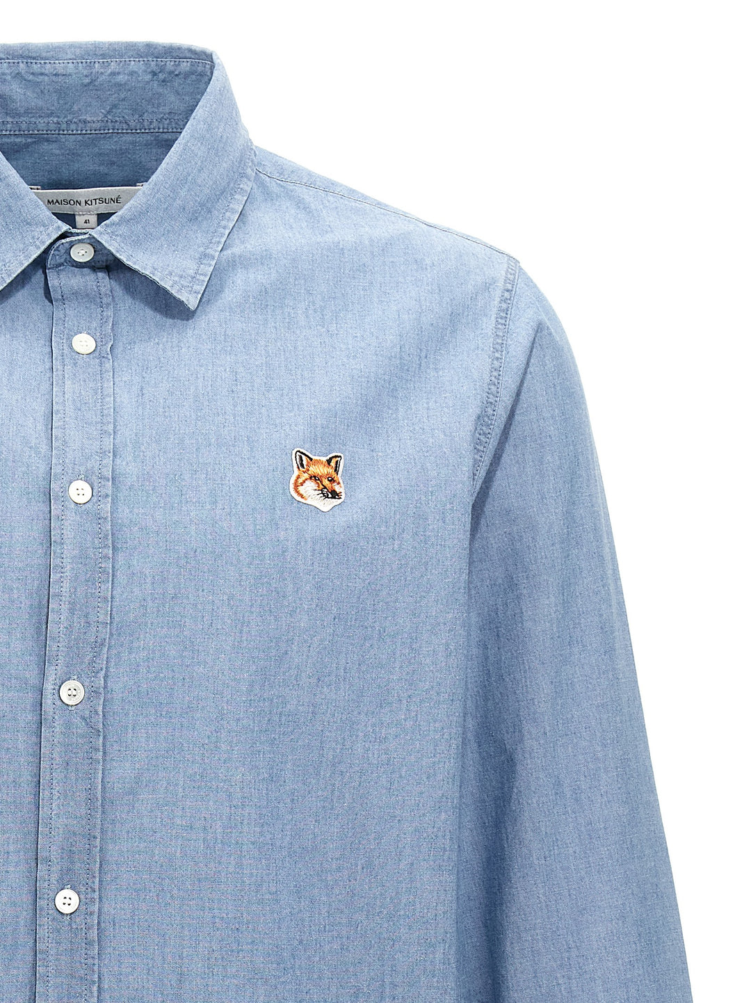 Fox Head Classic Shirt, Blouse Light Blue